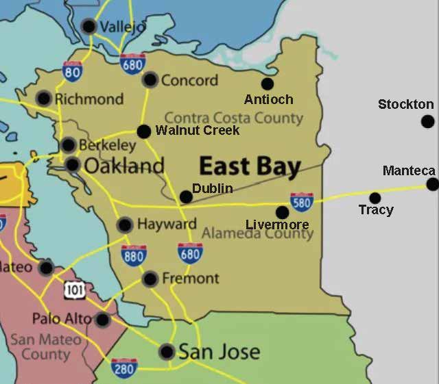 San Francisco Bay Area where Ondonte Dental Staffing services its clients.